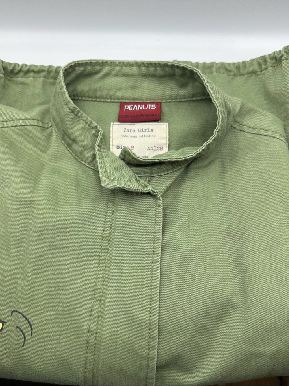 Peanuts Olive Green Snoopy & Woodstock Patch Jacket - Picture 6 of 6